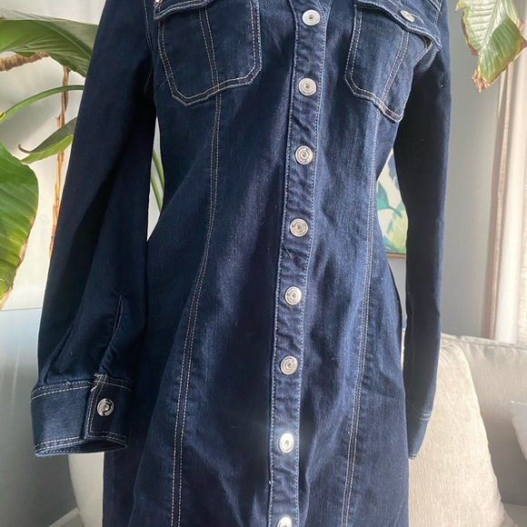 Vintage Petite Jean button up Dress - Picture 2 of 4